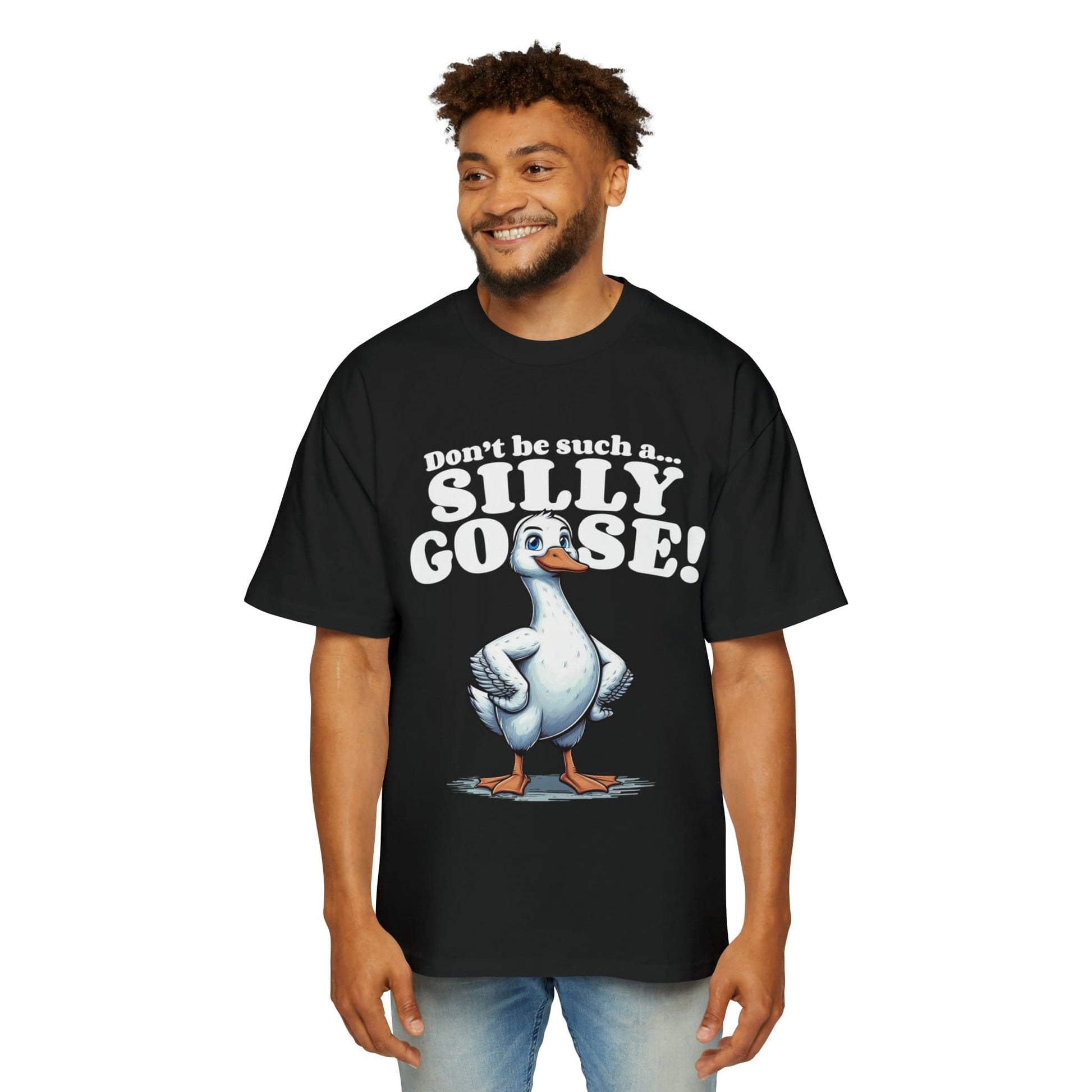 Silly Goose Oversized Tee Graphic Tees Australia Black / S Graphic T-Shirt Australia -  Cool Graphic T-Shirts Online -  Silly Goose Oversized Tee | Funny Graphic T-Shirts Australia