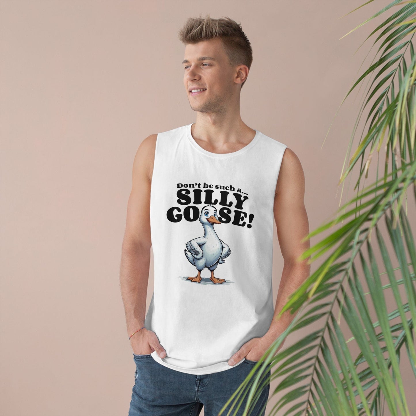 Silly Goose Tank Top Graphic Tees Australia White / XS Graphic T-Shirt Australia -  Cool Graphic T-Shirts Online -  Silly Goose Tank Top | Cool Tank Tops Australia