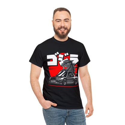 Skyline R34 Godzilla Cartoon JDM Graphic Tee Graphic Tees Australia Graphic T-Shirt Australia -  Cool Graphic T-Shirts Online -  Skyline R34 Godzilla Cartoon JDM T-Shirt | JDM Racewear Australia