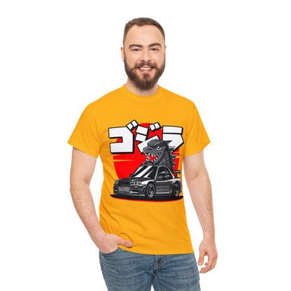 Skyline R34 Godzilla Cartoon JDM Graphic Tee Graphic Tees Australia Graphic T-Shirt Australia -  Cool Graphic T-Shirts Online -  Skyline R34 Godzilla Cartoon JDM T-Shirt | JDM Racewear Australia