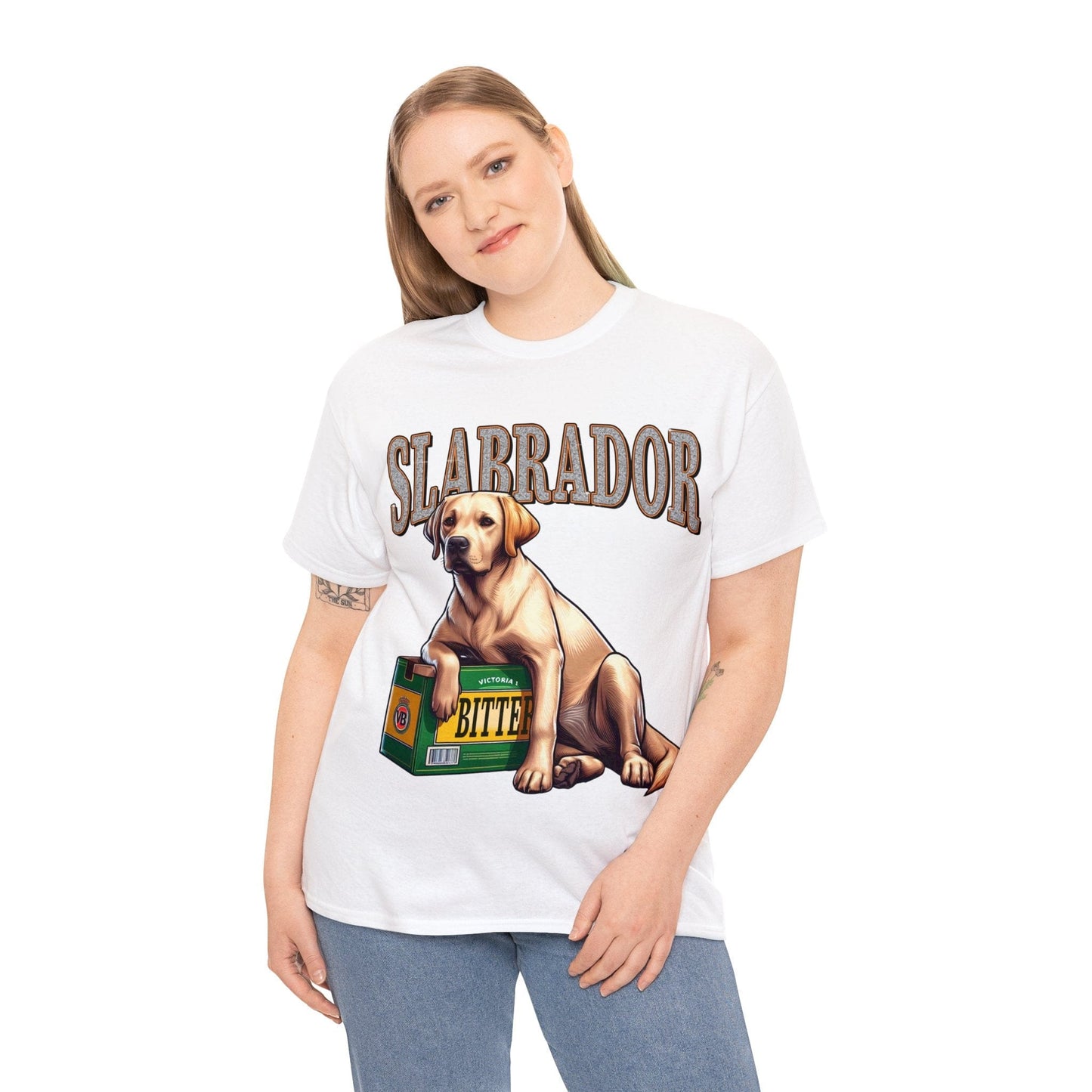 Slabrador Graphic Tee Graphic Tees Australia White / S Graphic T-Shirt Australia -  Cool Graphic T-Shirts Online -  Slabrador T-Shirt | Sesh Apparel | Beer & Frothies T-Shirts