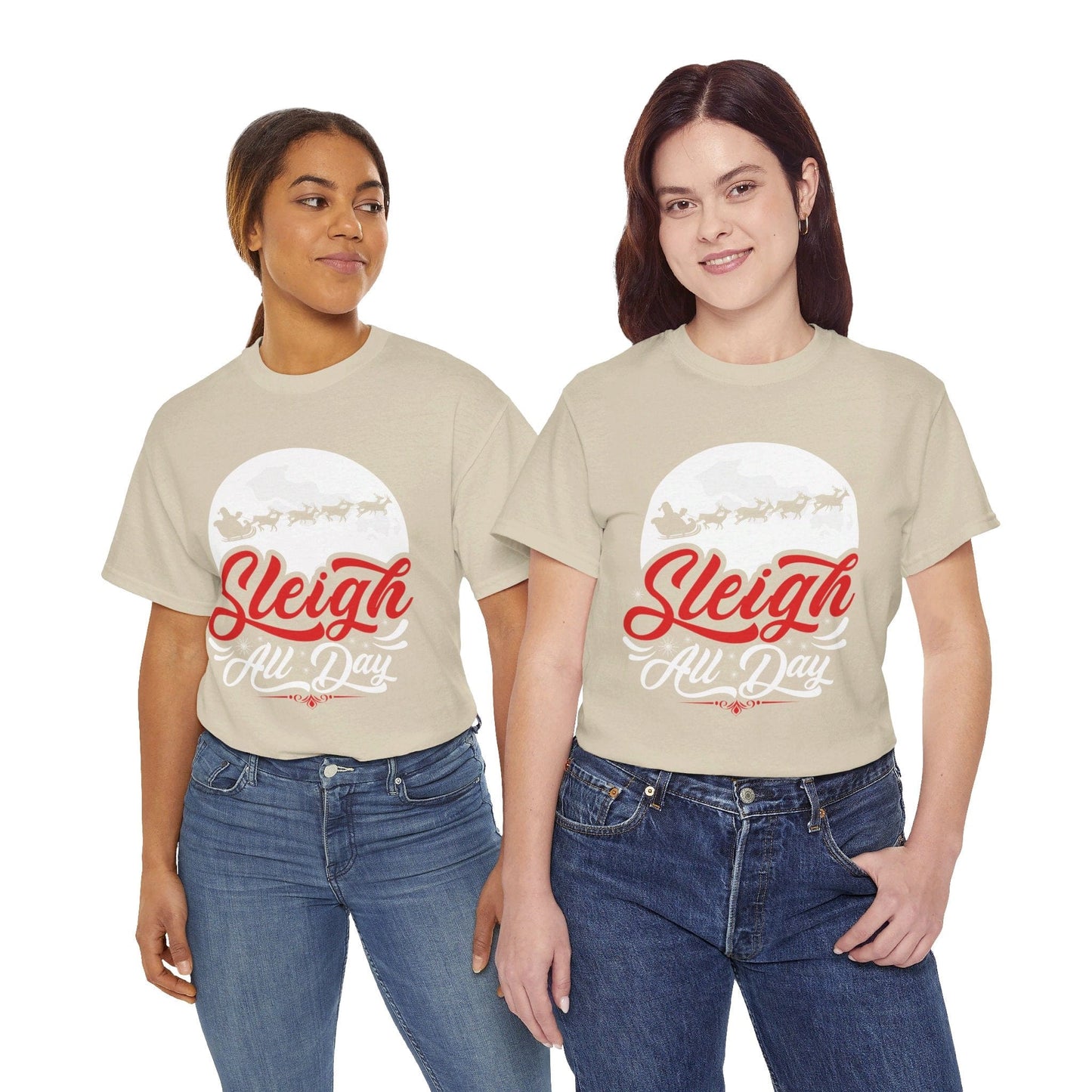 Sleigh All Day Graphic Tee Graphic Tees Australia Graphic T-Shirt Australia -  Cool Graphic T-Shirts Online -  Sleigh All Day T-shirt | Funny Christmas T-Shirt Australia