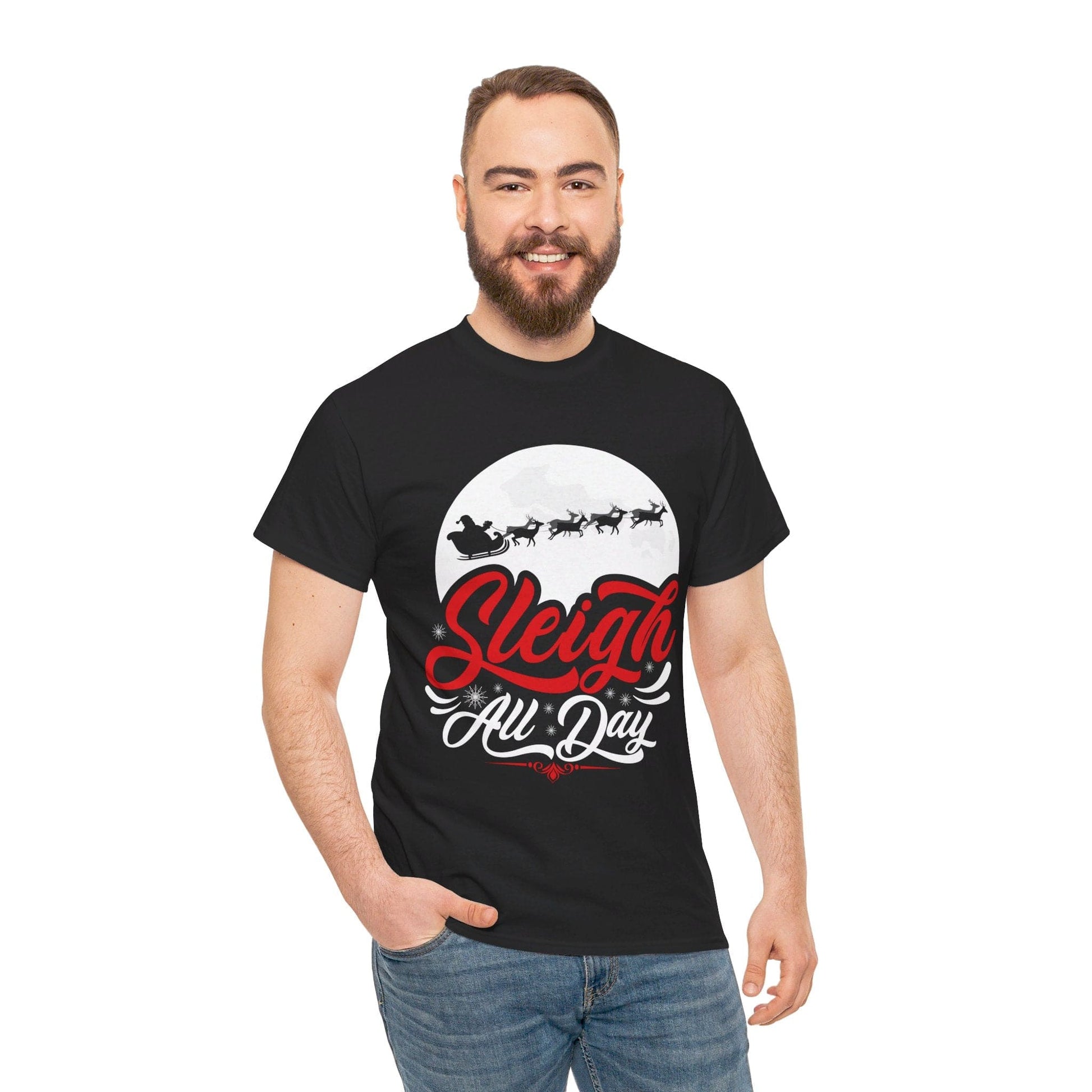 Sleigh All Day Graphic Tee Graphic Tees Australia Graphic T-Shirt Australia -  Cool Graphic T-Shirts Online -  Sleigh All Day T-shirt | Funny Christmas T-Shirt Australia