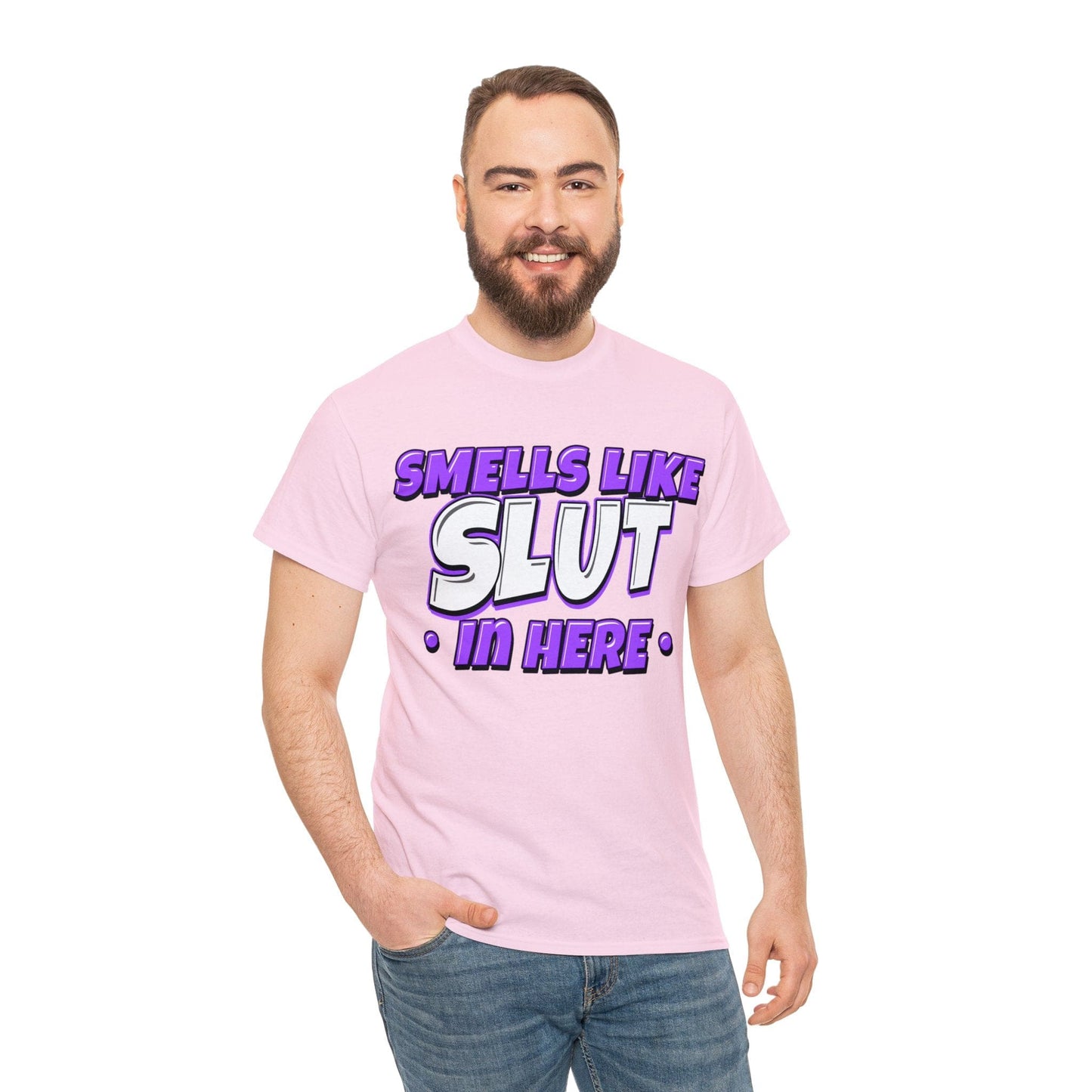 Smells Like Slut In Here Graphic Tee Graphic Tees Australia Light Pink / S Graphic T-Shirt Australia -  Cool Graphic T-Shirts Online -  Smells Like Slut In Here T-Shirt | Rude & Inappropriate T-Shirts Australia