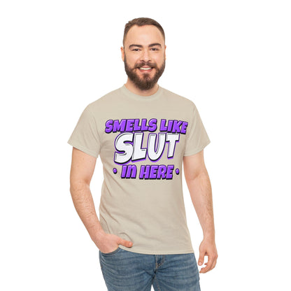 Smells Like Slut In Here Graphic Tee Graphic Tees Australia Sand / S Graphic T-Shirt Australia -  Cool Graphic T-Shirts Online -  Smells Like Slut In Here T-Shirt | Rude & Inappropriate T-Shirts Australia