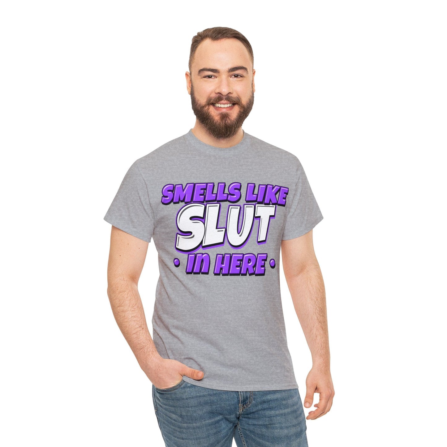 Smells Like Slut In Here Graphic Tee Graphic Tees Australia Sport Grey / S Graphic T-Shirt Australia -  Cool Graphic T-Shirts Online -  Smells Like Slut In Here T-Shirt | Rude & Inappropriate T-Shirts Australia