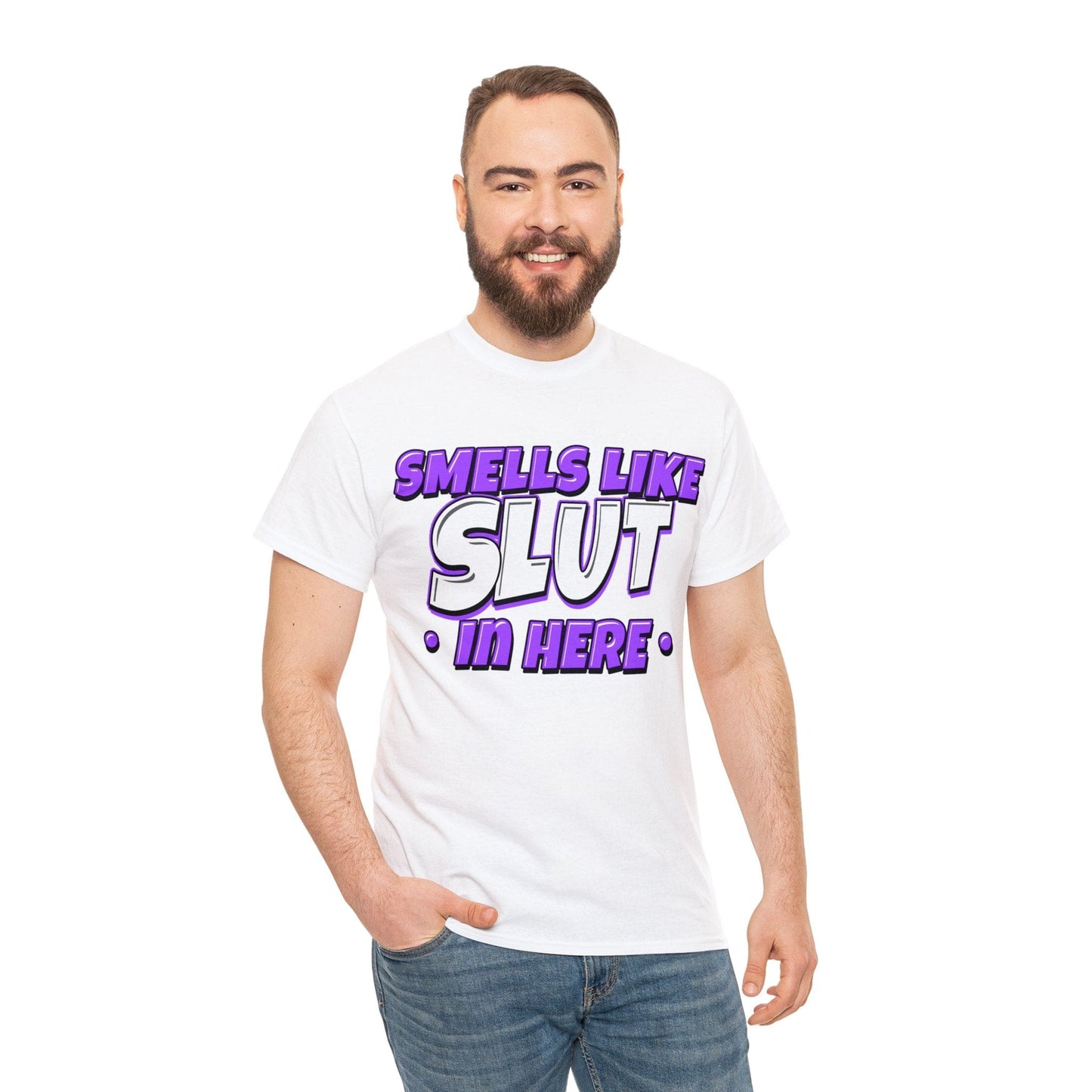 Smells Like Slut In Here Graphic Tee Graphic Tees Australia White / S Graphic T-Shirt Australia -  Cool Graphic T-Shirts Online -  Smells Like Slut In Here T-Shirt | Rude & Inappropriate T-Shirts Australia