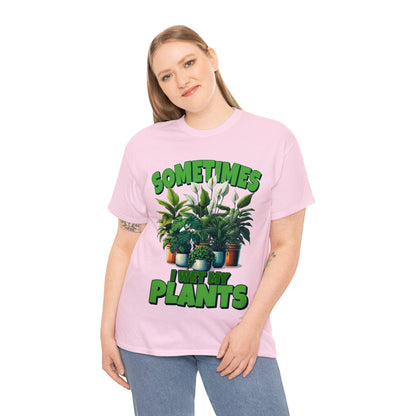 Sometimes I Wet My Plants Graphic Tee Graphic Tees Australia Light Pink / S Graphic T-Shirt Australia -  Cool Graphic T-Shirts Online -  Sometimes I Wet My Plants T-Shirt | Graphic T-Shirts Australia