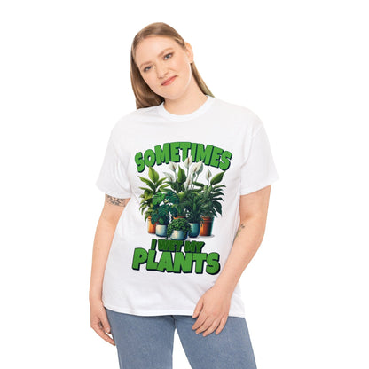 Sometimes I Wet My Plants Graphic Tee Graphic Tees Australia White / S Graphic T-Shirt Australia -  Cool Graphic T-Shirts Online -  Sometimes I Wet My Plants T-Shirt | Graphic T-Shirts Australia