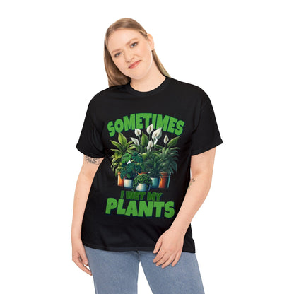 Sometimes I Wet My Plants Graphic Tee Graphic Tees Australia Black / S Graphic T-Shirt Australia -  Cool Graphic T-Shirts Online -  Sometimes I Wet My Plants T-Shirt | Graphic T-Shirts Australia