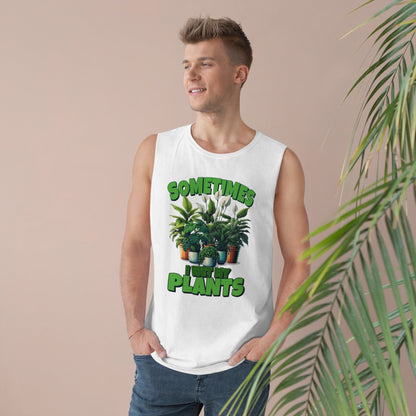 Sometimes I Wet My Plants Tank Top Graphic Tees Australia Graphic T-Shirt Australia -  Cool Graphic T-Shirts Online - 