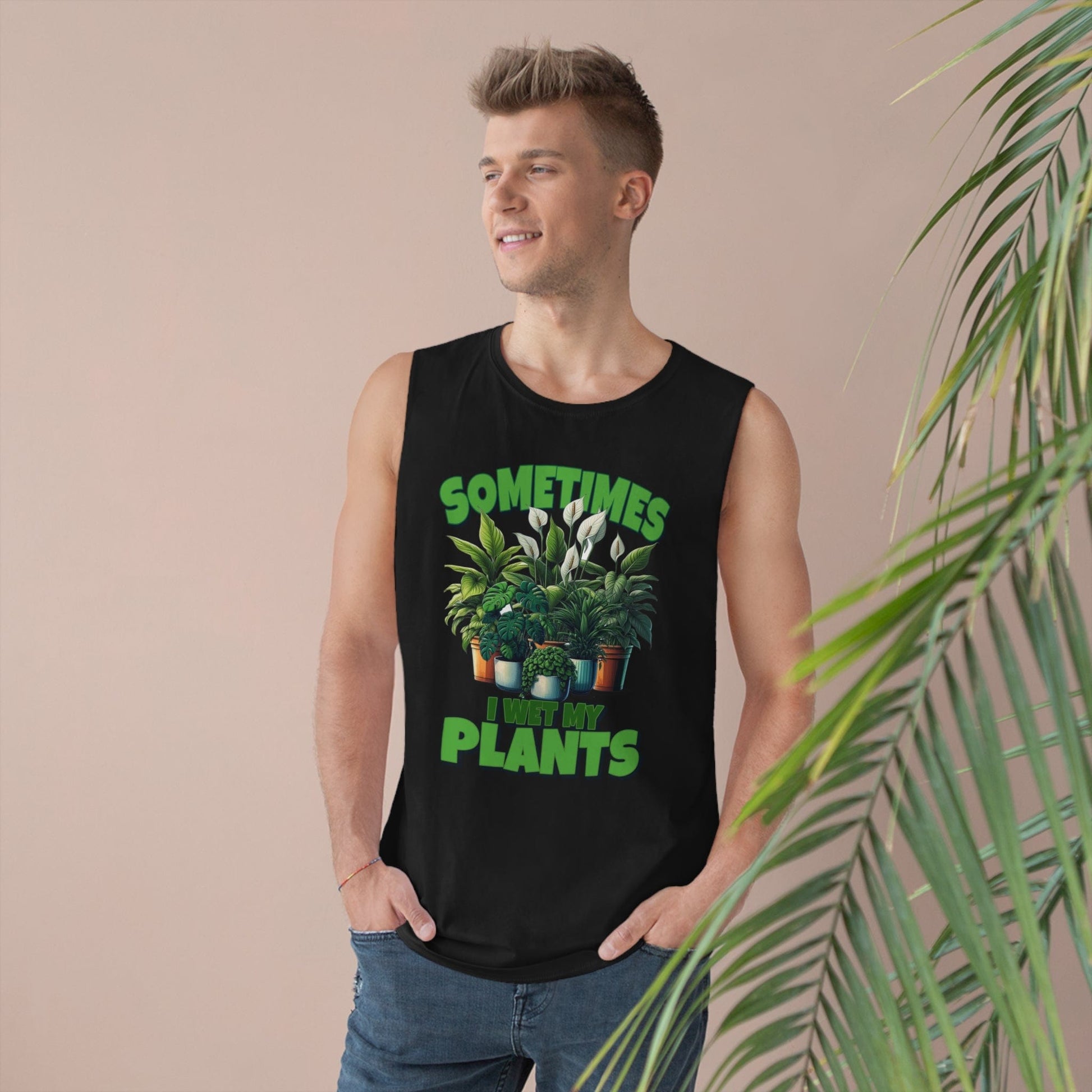 Sometimes I Wet My Plants Tank Top Graphic Tees Australia Graphic T-Shirt Australia -  Cool Graphic T-Shirts Online - 