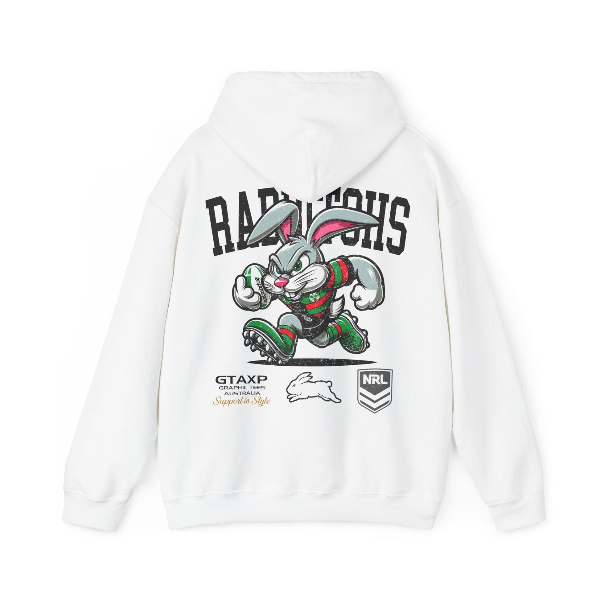 South Sydney Rabbitohs Reggie Hoodie Printify Graphic T-Shirt Australia -  Cool Graphic T-Shirts Online - 