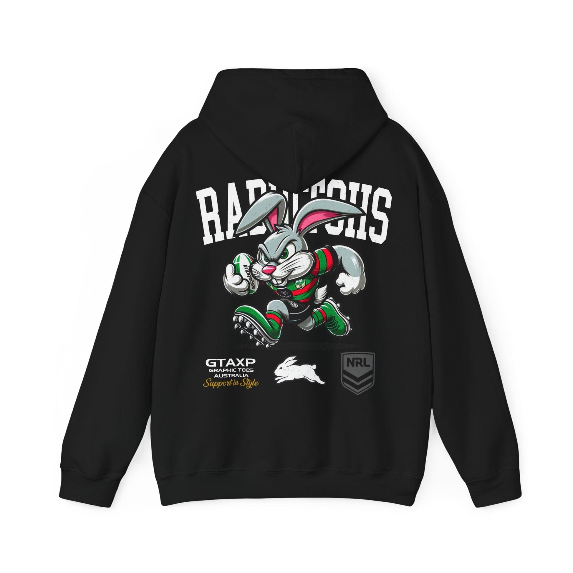 South Sydney Rabbitohs Reggie Hoodie Printify Graphic T-Shirt Australia -  Cool Graphic T-Shirts Online - 