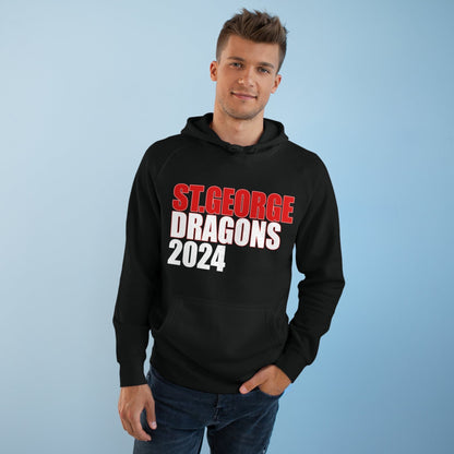 St. George Dragons 2024 Hoodie Graphic Tees Australia Black / XS Graphic T-Shirt Australia -  Cool Graphic T-Shirts Online -  St. George Dragons 2024 Hoodie | NRL Hoodies Australia