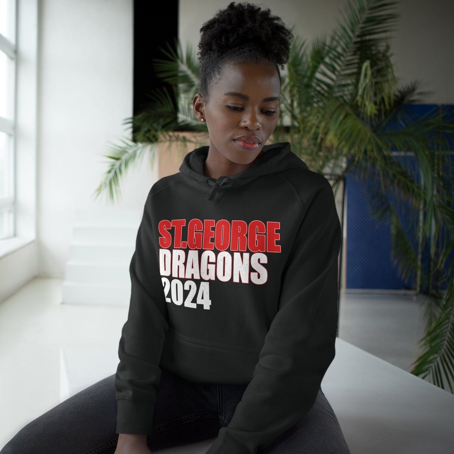 St. George Dragons 2024 Hoodie Graphic Tees Australia Graphic T-Shirt Australia -  Cool Graphic T-Shirts Online -  St. George Dragons 2024 Hoodie | NRL Hoodies Australia