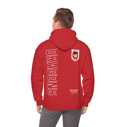 St George Dragons Duo Hoodie Printify Red / S Graphic T-Shirt Australia -  Cool Graphic T-Shirts Online - 