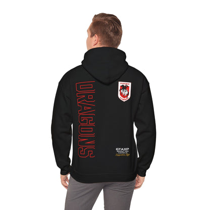 St George Dragons Duo Hoodie Printify Black / S Graphic T-Shirt Australia -  Cool Graphic T-Shirts Online - 