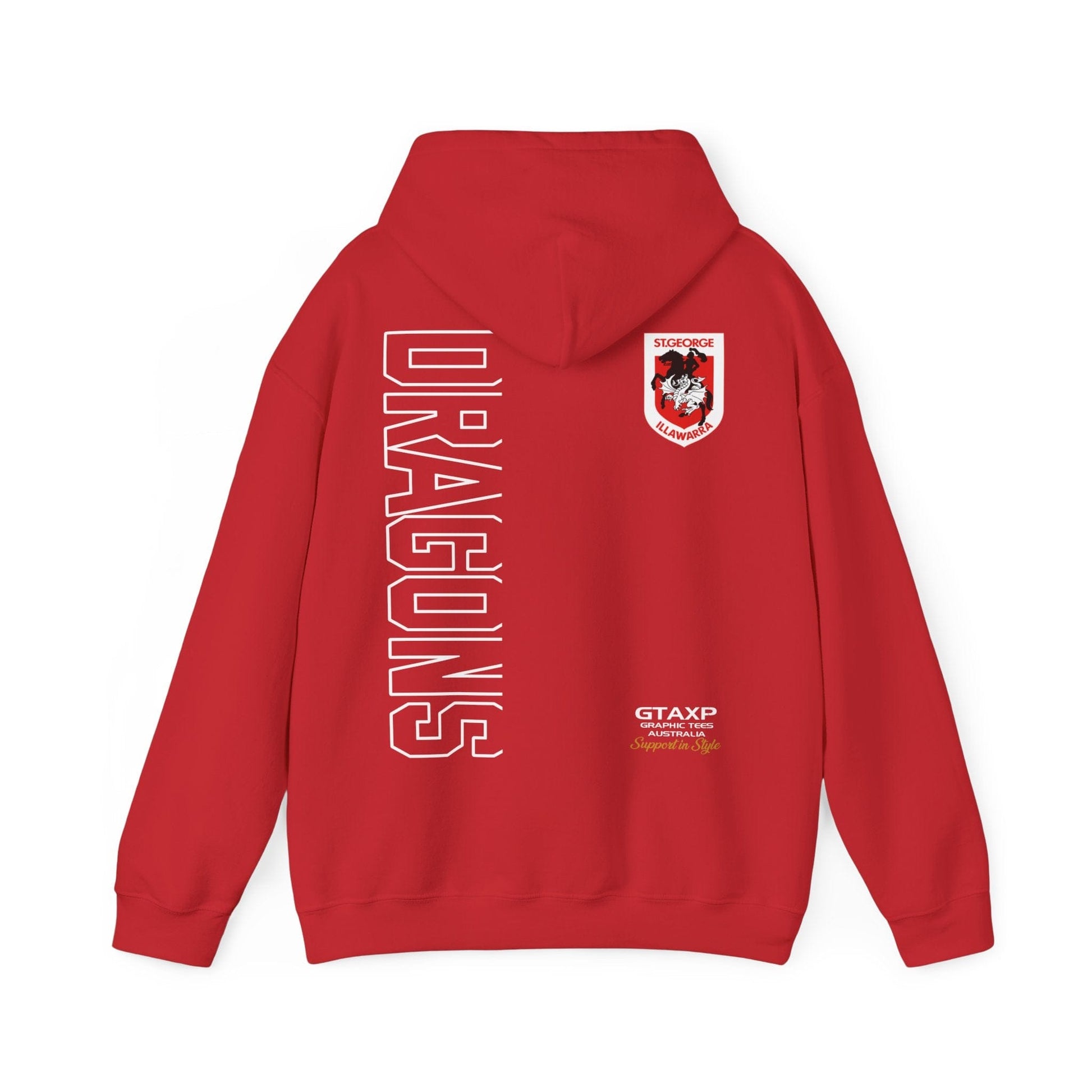 St George Dragons Duo Hoodie Printify Graphic T-Shirt Australia -  Cool Graphic T-Shirts Online - 