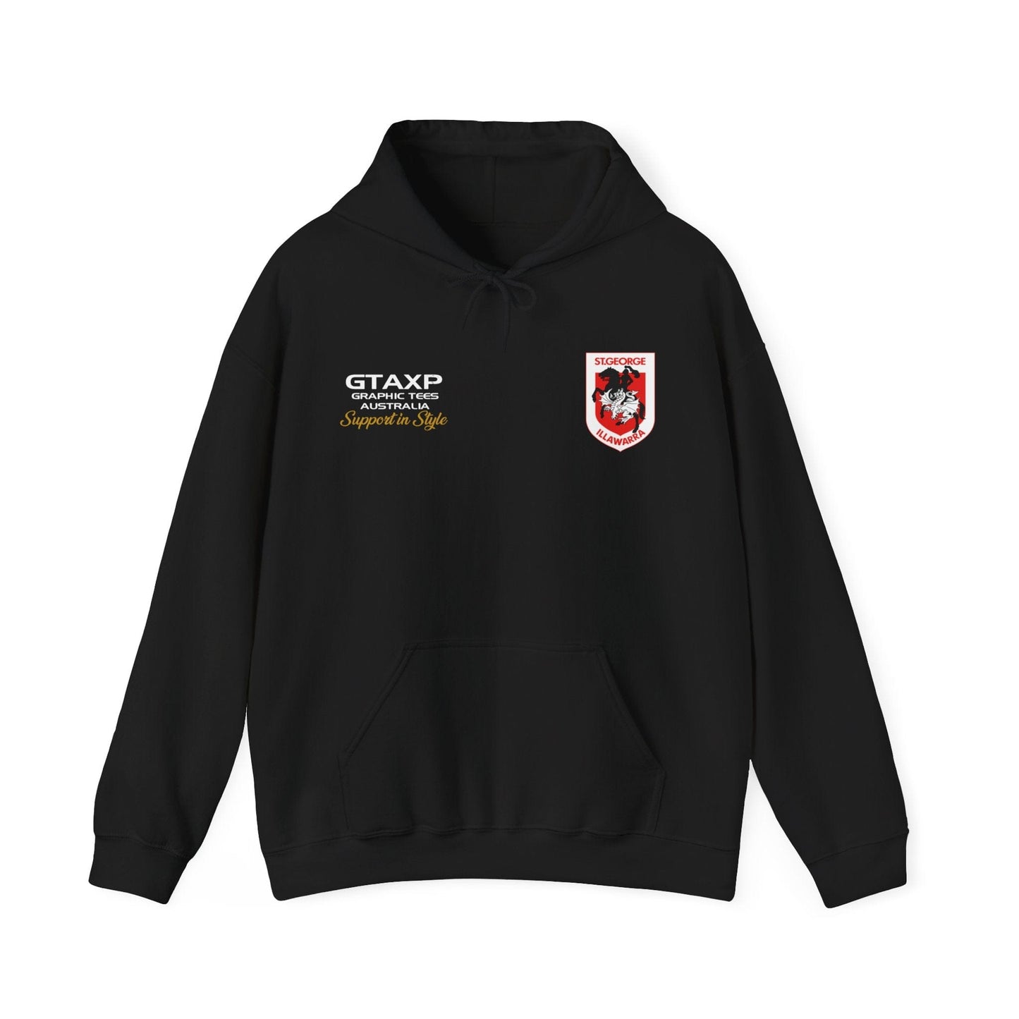 St George Dragons Duo Hoodie Printify Graphic T-Shirt Australia -  Cool Graphic T-Shirts Online - 