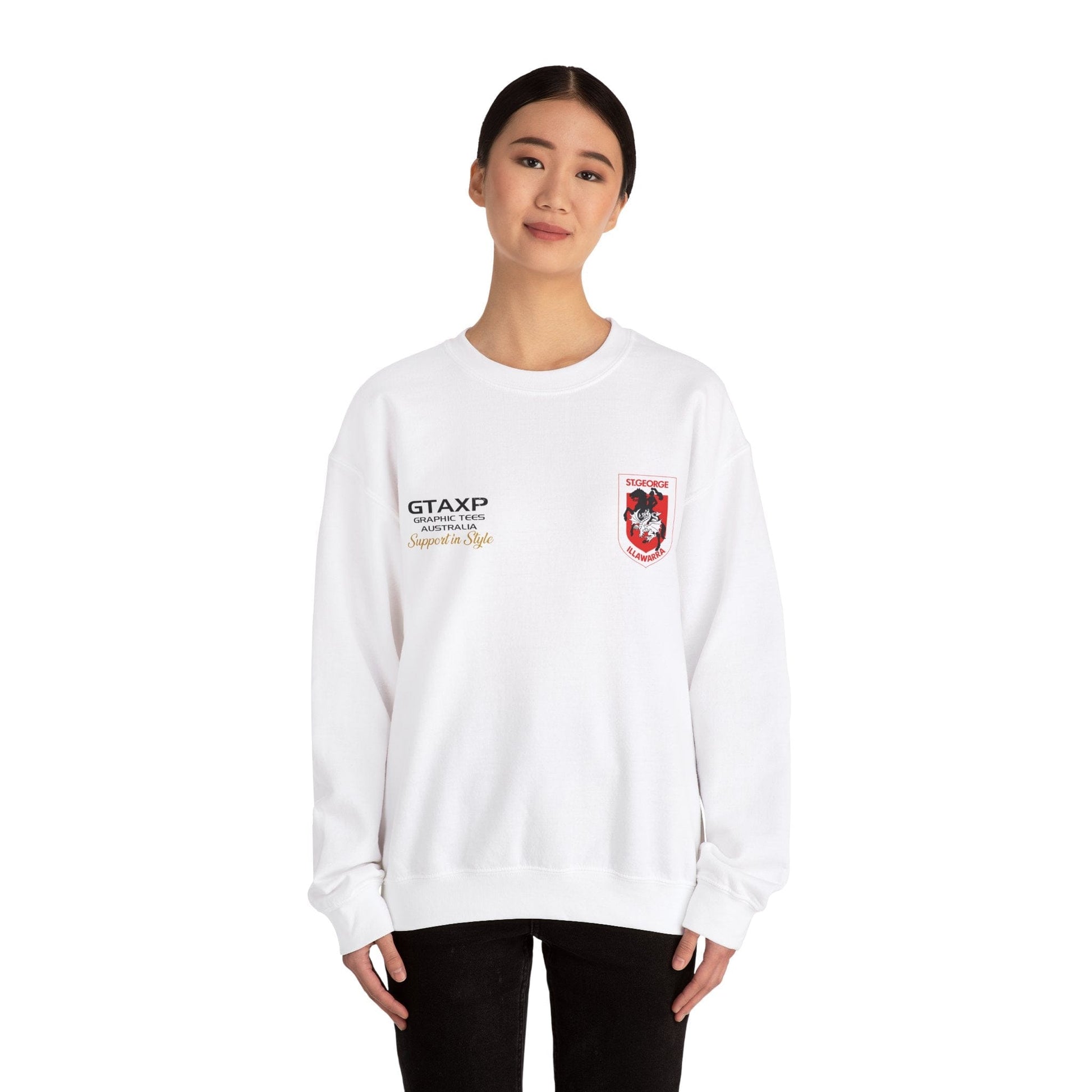 St George Dragons Duo Jumper Printify Graphic T-Shirt Australia -  Cool Graphic T-Shirts Online - 