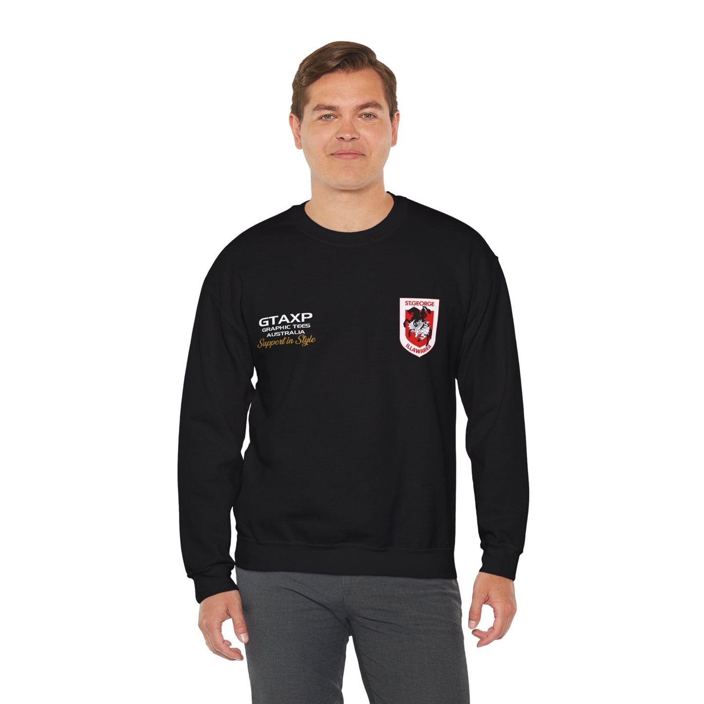 St George Dragons Duo Jumper Graphic Tees Australia Graphic T-Shirt Australia -  Cool Graphic T-Shirts Online -  St George Dragons Duo Jumper | St George Dragons Crew Sweater