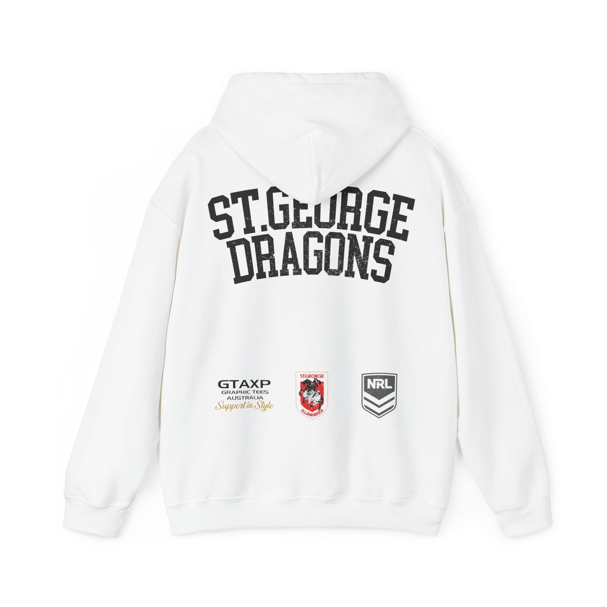 St George Dragons NRL Hoodie Printify Graphic T-Shirt Australia -  Cool Graphic T-Shirts Online - 