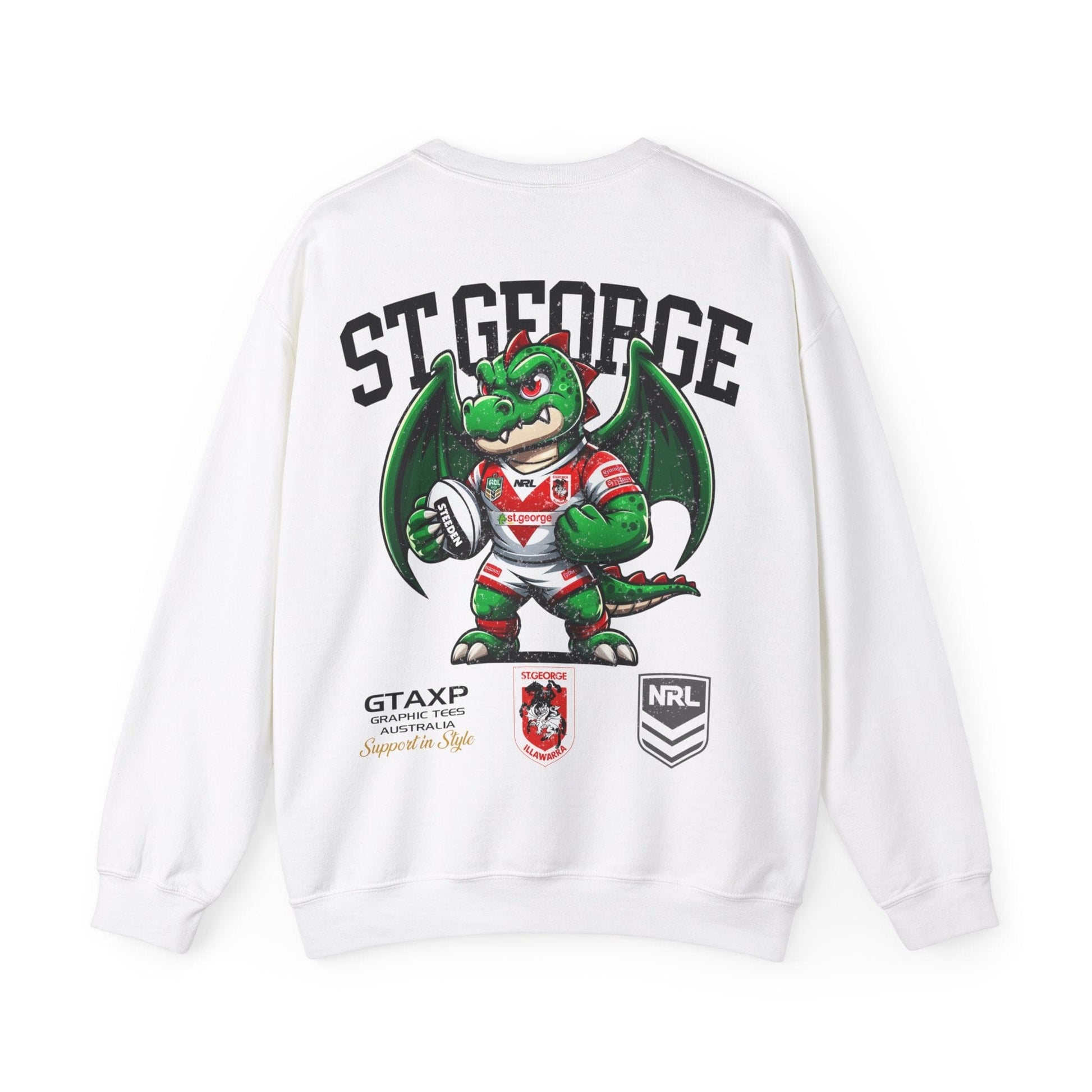 St George Dragons Scorch Jumper Graphic Tees Australia Graphic T-Shirt Australia -  Cool Graphic T-Shirts Online -  St George Dragons Scorch Jumper | St George Dragons Crew Sweater