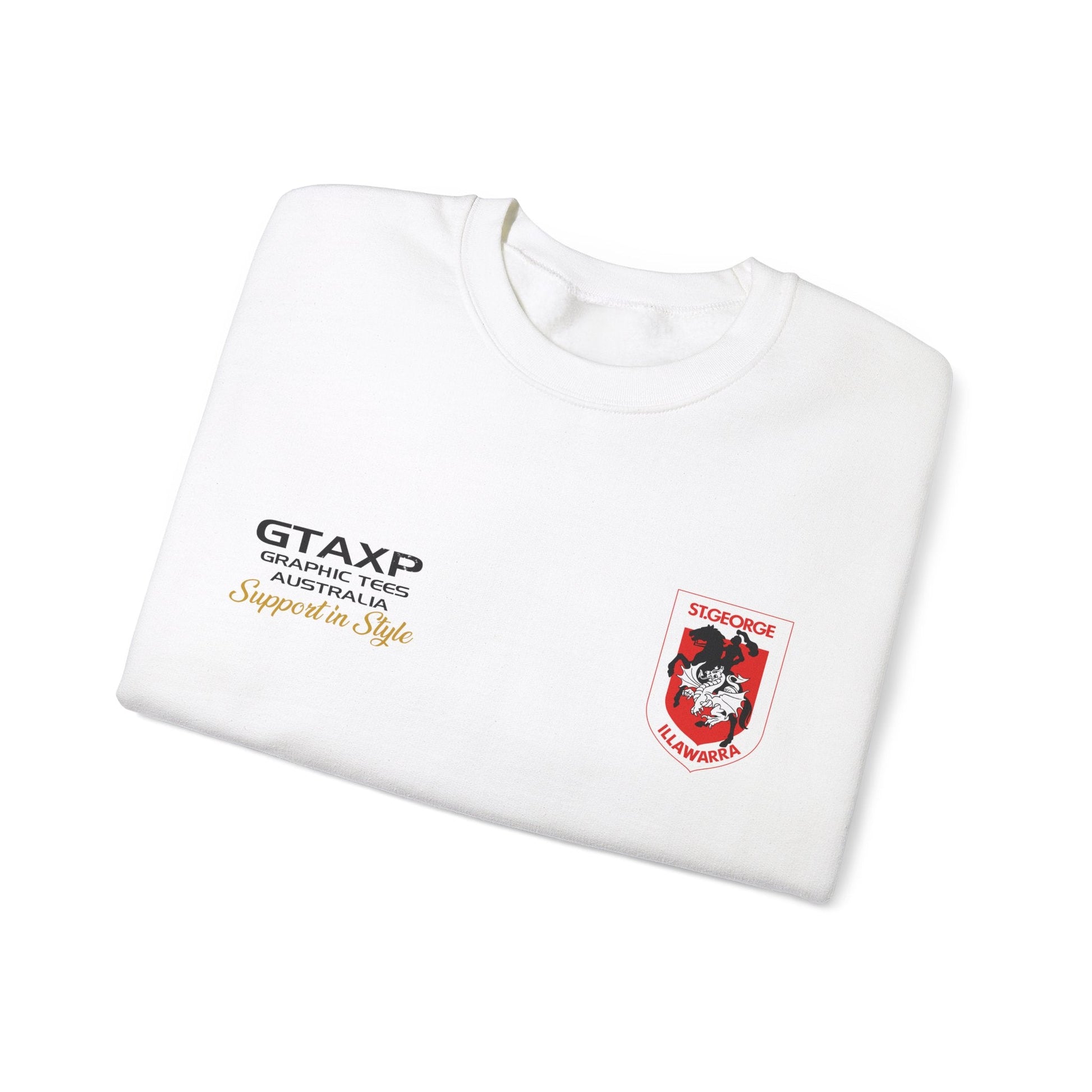 St George Dragons Scorch Jumper Graphic Tees Australia Graphic T-Shirt Australia -  Cool Graphic T-Shirts Online -  St George Dragons Scorch Jumper | St George Dragons Crew Sweater