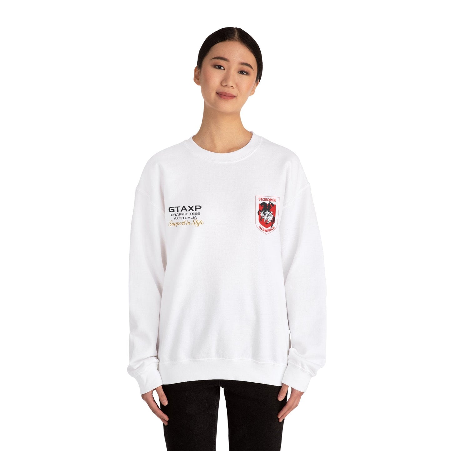 St George Dragons Scorch Jumper Graphic Tees Australia Graphic T-Shirt Australia -  Cool Graphic T-Shirts Online -  St George Dragons Scorch Jumper | St George Dragons Crew Sweater