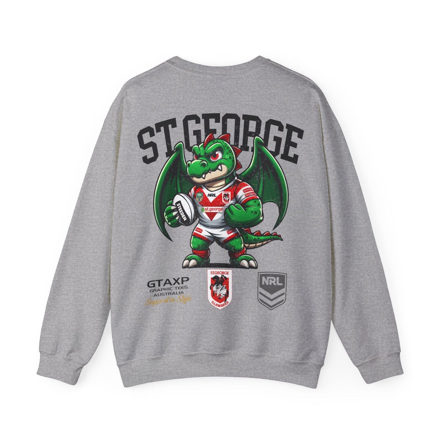 St George Dragons Scorch Jumper Printify Graphic T-Shirt Australia -  Cool Graphic T-Shirts Online - 