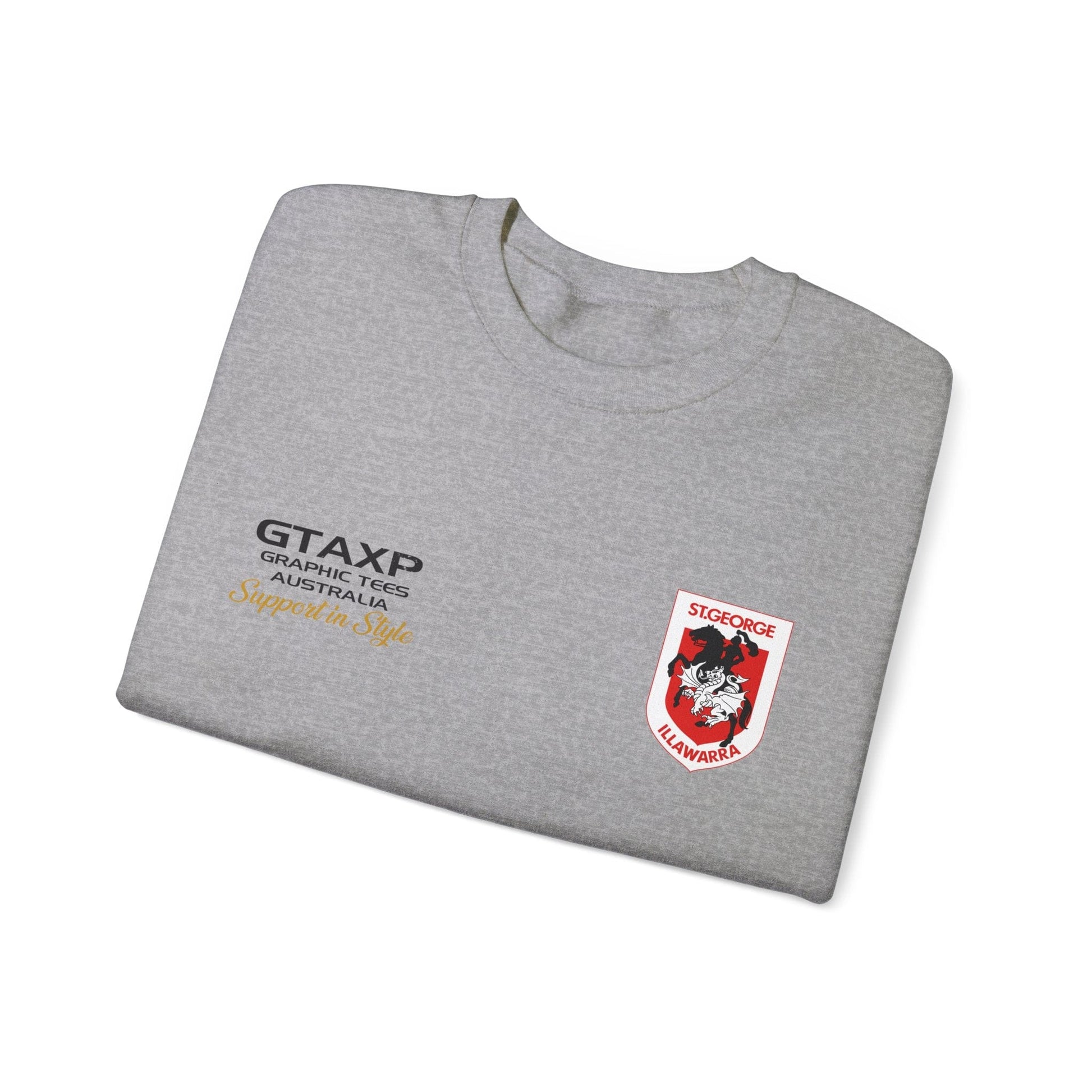 St George Dragons Scorch Jumper Printify Graphic T-Shirt Australia -  Cool Graphic T-Shirts Online - 