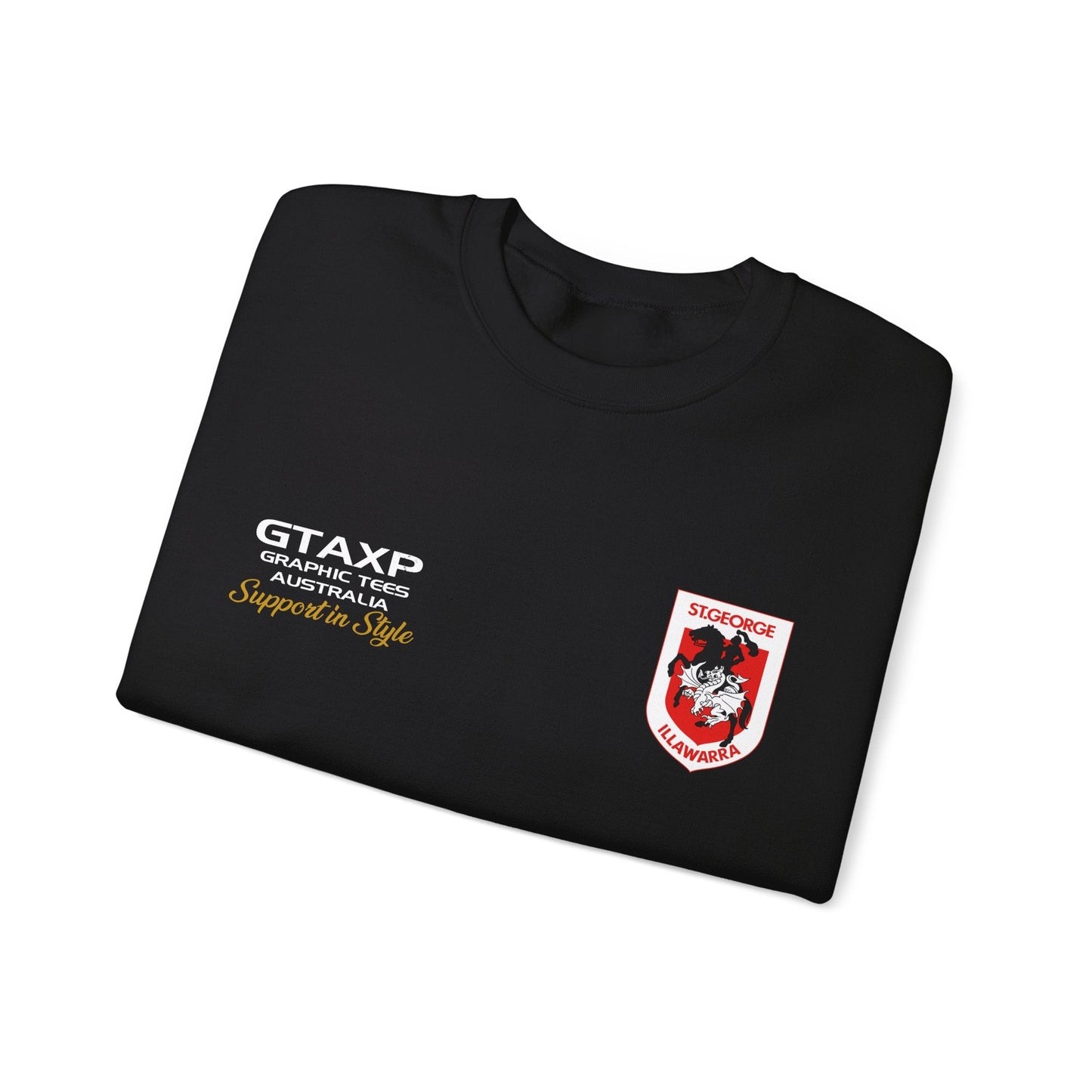 St George Dragons Scorch Jumper Printify Graphic T-Shirt Australia -  Cool Graphic T-Shirts Online - 