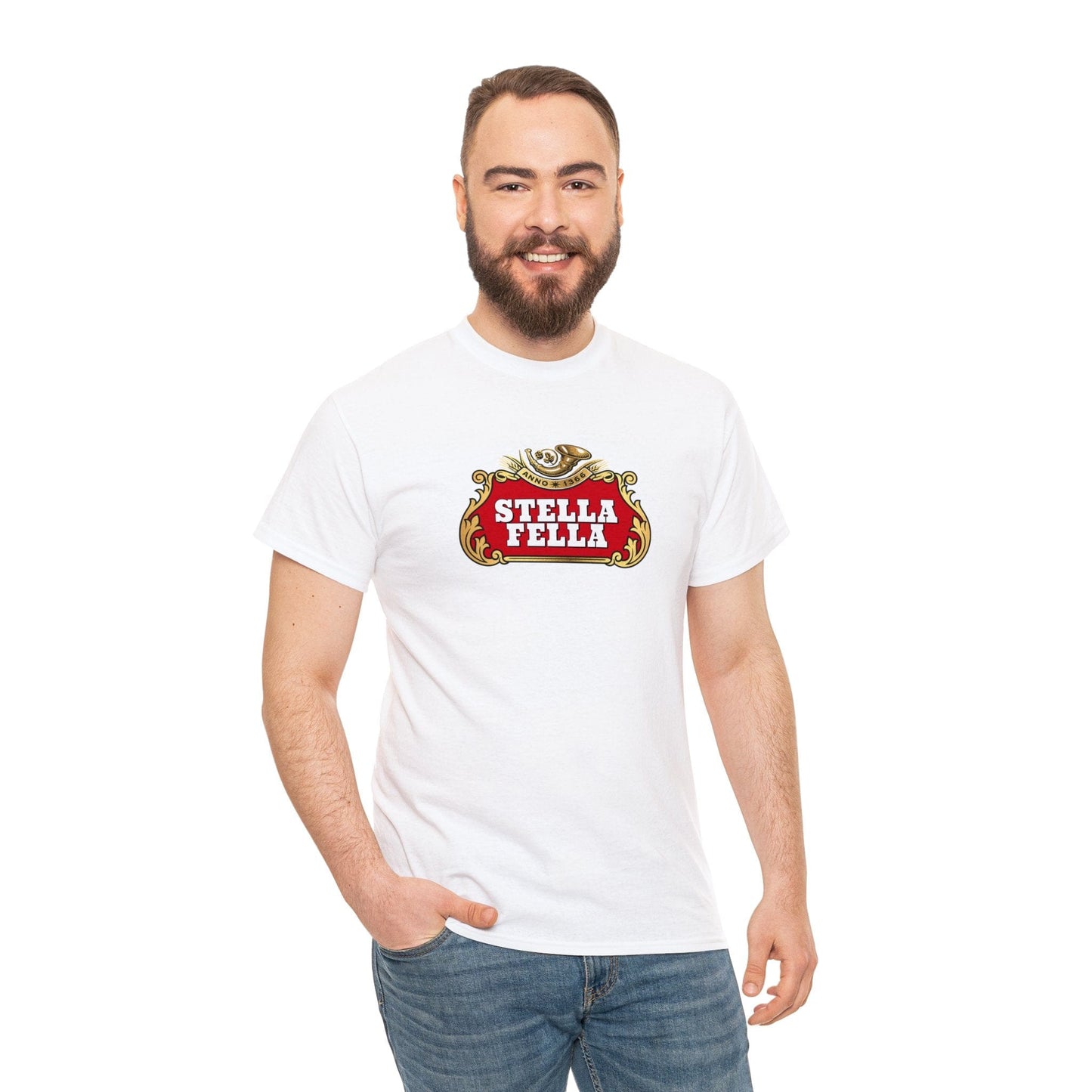 Stella Fella Graphic Tee Graphic Tees Australia White / S Graphic T-Shirt Australia -  Cool Graphic T-Shirts Online -  Stella Fella T-Shirt | Funny Graphic T-Shirts Australia