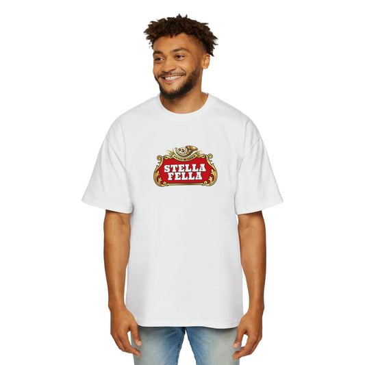 Stella Fella Oversized Tee Graphic Tees Australia White / S Graphic T-Shirt Australia -  Cool Graphic T-Shirts Online -  Stella Fella Oversized Tee | Beer T-Shirts Australia