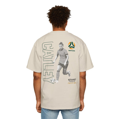 Steph Catley Matildas Duo Oversized Tee Graphic Tees Australia Ecru / S Graphic T-Shirt Australia -  Cool Graphic T-Shirts Online -  Steph Catley Matildas Duo Oversized Tee | Matildas Soccer Apparel