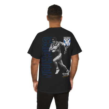 Stephen Crichton Bulldogs Duo Graphic Tee Graphic Tees Australia Graphic T-Shirt Australia -  Cool Graphic T-Shirts Online -  Stephen Crichton Bulldogs T-Shirt | Retro Rugby League Tees