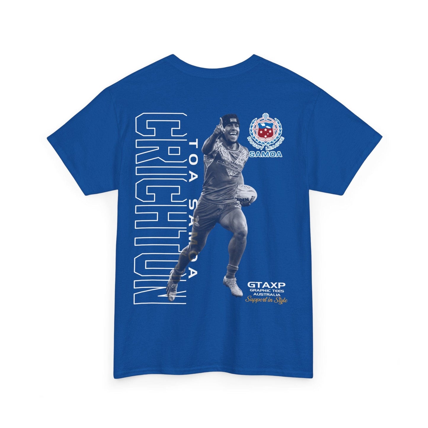 Stephen Crichton Samoa Graphic Tee Graphic Tees Australia Graphic T-Shirt Australia -  Cool Graphic T-Shirts Online -  Stephen Crichton Samoa T-Shirt | Rugby League Tees Australia