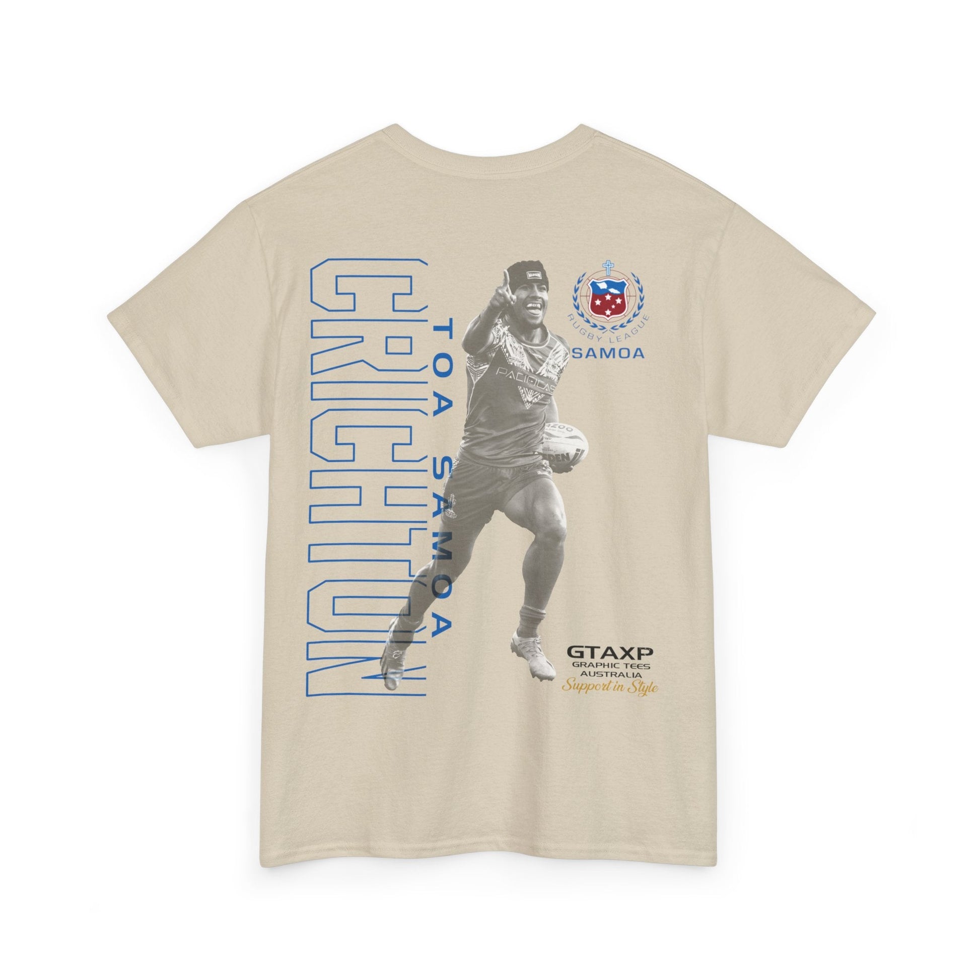 Stephen Crichton Samoa Graphic Tee Graphic Tees Australia Graphic T-Shirt Australia -  Cool Graphic T-Shirts Online -  Stephen Crichton Samoa T-Shirt | Rugby League Tees Australia