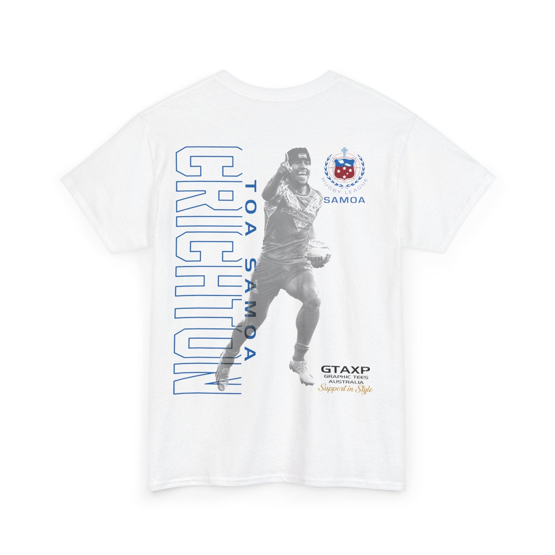 Stephen Crichton Samoa Graphic Tee Graphic Tees Australia Graphic T-Shirt Australia -  Cool Graphic T-Shirts Online -  Stephen Crichton Samoa T-Shirt | Rugby League Tees Australia