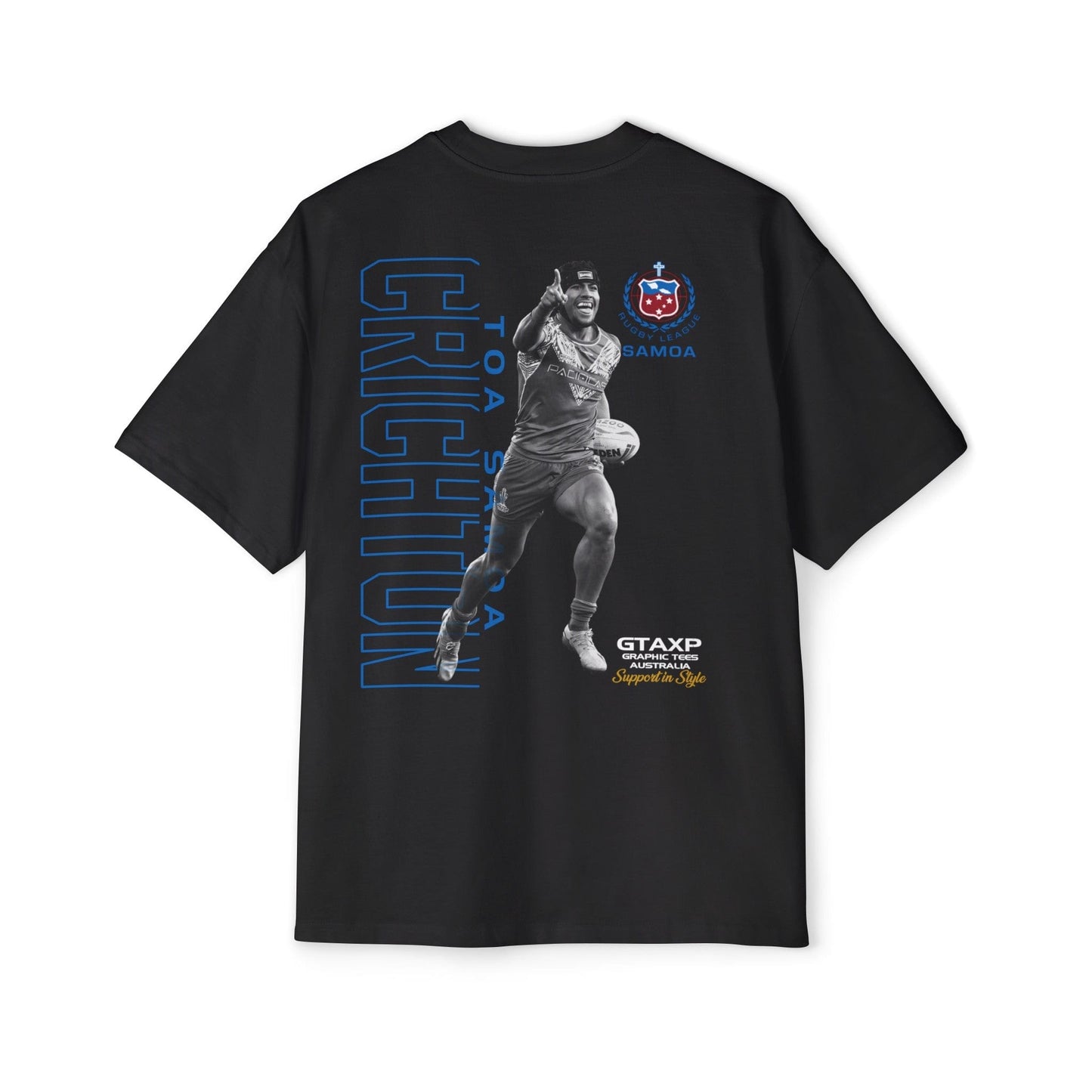 Stephen Crichton Samoa Oversized Tee Graphic Tees Australia Graphic T-Shirt Australia -  Cool Graphic T-Shirts Online -  Stephen Crichton Samoa Oversized Tee |  Samoa Rugby League T-Shirt