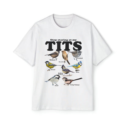 Stop Staring At My Tits Oversized Tee Graphic Tees Australia Graphic T-Shirt Australia -  Cool Graphic T-Shirts Online - 