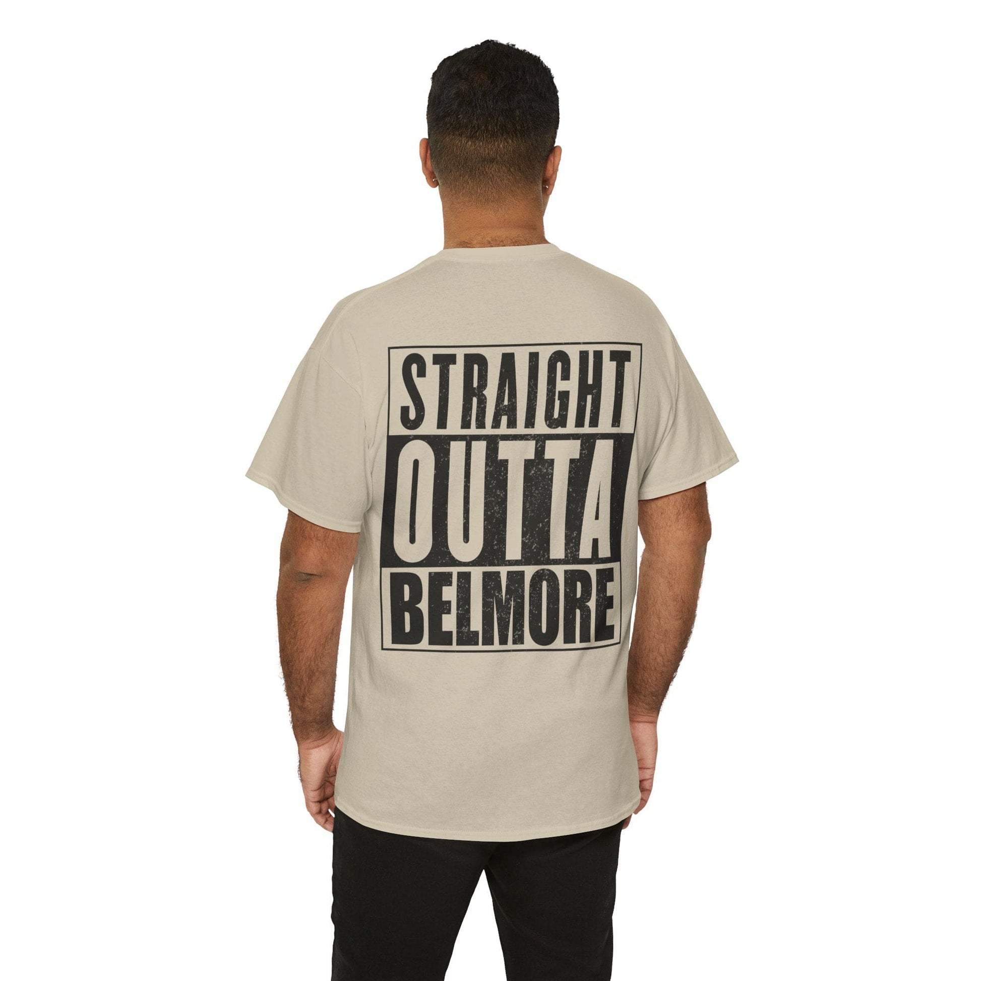 Straight Outta Belmore Graphic Tee Graphic Tees Australia Sand / S Graphic T-Shirt Australia -  Cool Graphic T-Shirts Online -  Straight Outta Belmore T-Shirt | Canterbury Bulldogs Clothing