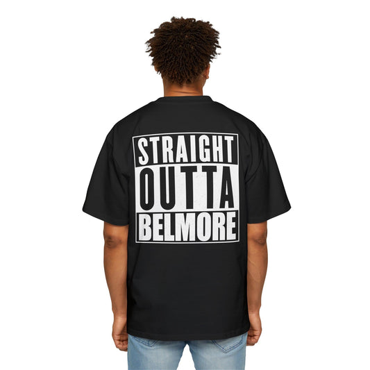 Straight Outta Belmore Oversized Tee Graphic Tees Australia Black / S Graphic T-Shirt Australia -  Cool Graphic T-Shirts Online - 