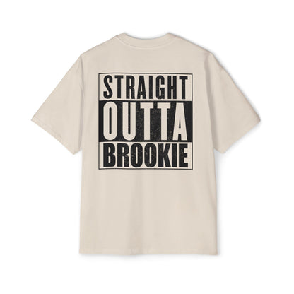 Straight Outta Brookie Oversized Tee Graphic Tees Australia White / S Graphic T-Shirt Australia -  Cool Graphic T-Shirts Online -  Straight Outta Brookie Oversized Tee | Manly Sea Eagles Clothing