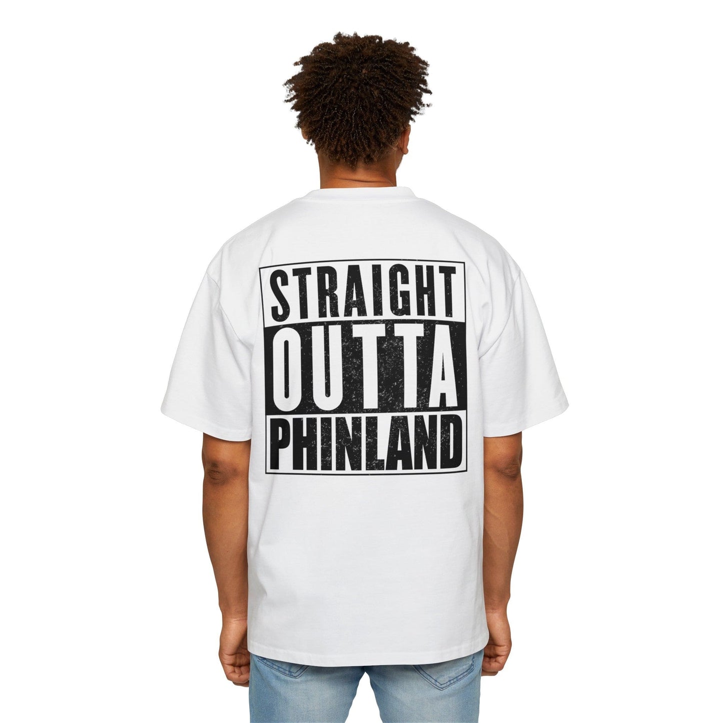 Straight Outta Phinland Oversized Tee Graphic Tees Australia White / S Graphic T-Shirt Australia -  Cool Graphic T-Shirts Online - 