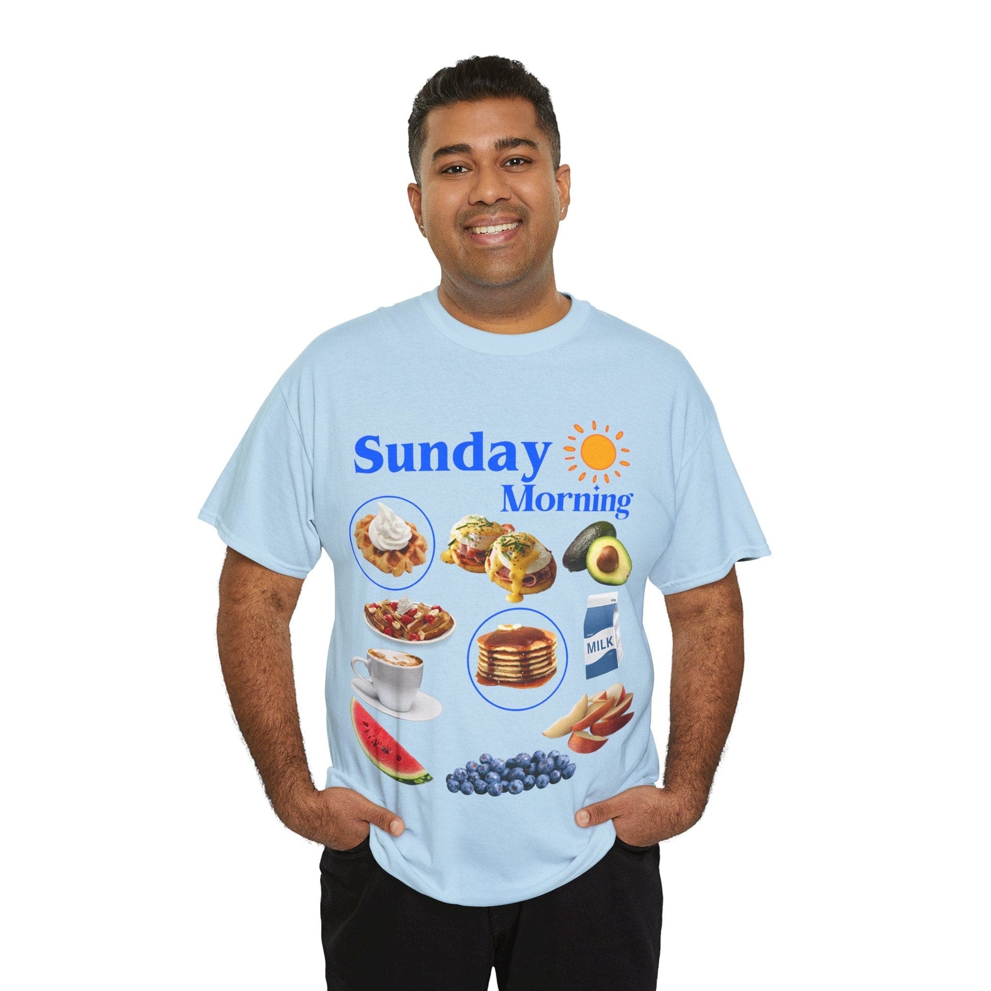 Sunday Morning Graphic Tee Graphic Tees Australia Light Blue / S Graphic T-Shirt Australia -  Cool Graphic T-Shirts Online -  Sunday Morning T-Shirt | Retro Asthetic T-Shirts Australia