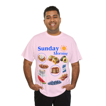 Sunday Morning Graphic Tee Graphic Tees Australia Light Pink / S Graphic T-Shirt Australia -  Cool Graphic T-Shirts Online -  Sunday Morning T-Shirt | Retro Asthetic T-Shirts Australia