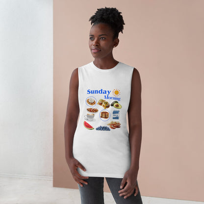 Sunday Morning Tank Top Graphic Tees Australia White / XS Graphic T-Shirt Australia -  Cool Graphic T-Shirts Online - 