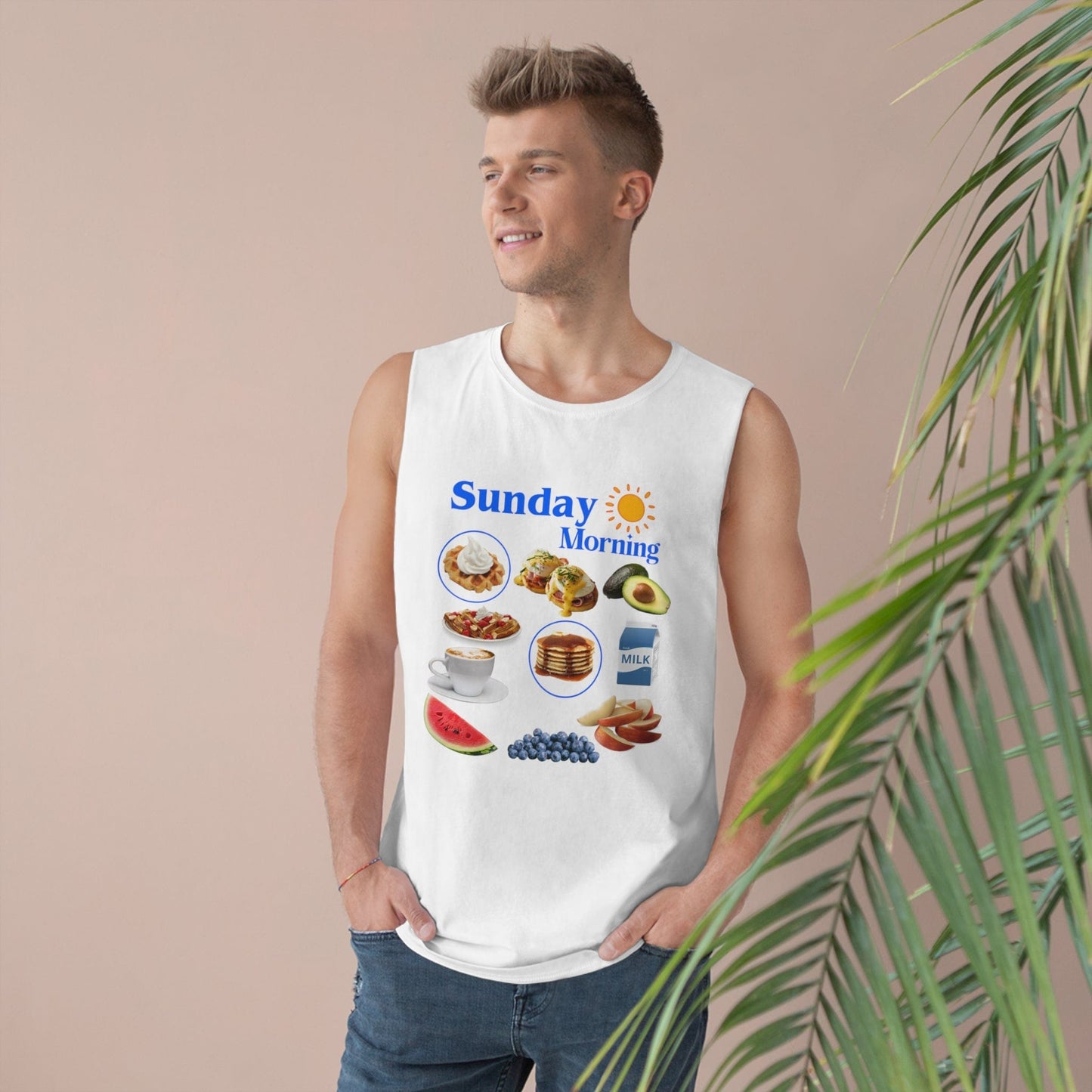 Sunday Morning Tank Top Graphic Tees Australia Graphic T-Shirt Australia -  Cool Graphic T-Shirts Online - 